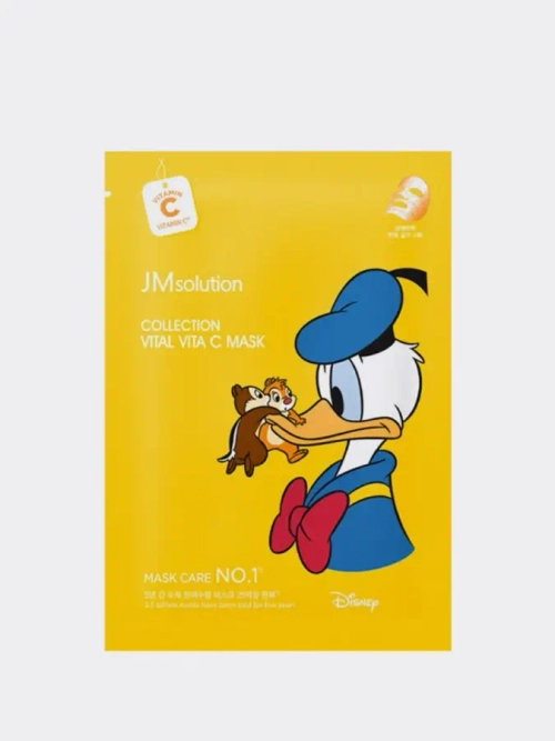 Тканевая маска для сияния кожи с витамином С JMSolution Disney Collection Vital Vita C Mask