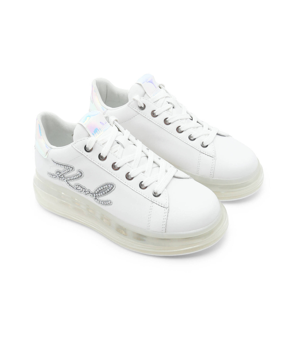 Кожаные кроссовки kapri kushion signia pearl logo lo Karl Lagerfeld - белый(KL62610P)