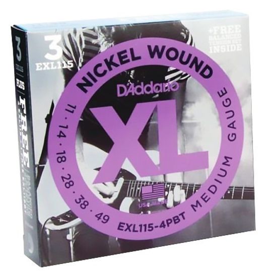 Струны для электрогитары D'ADDARIO EXL115 4BT