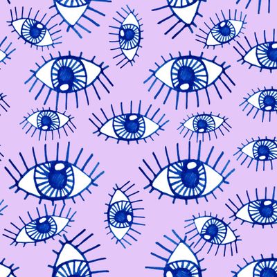 глаза на фиолетовом фоне