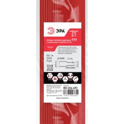 Термоусадочная трубка ЭРА NO-224-493 ТТУ нг-LS 30/15 красная в отрезках по 1 м 10 шт