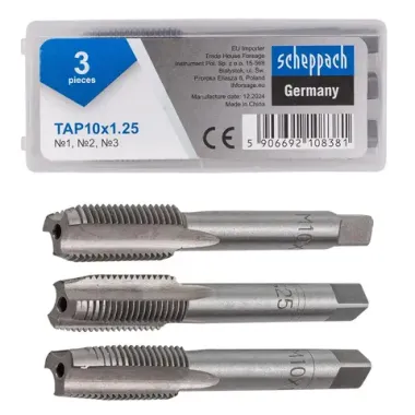 Метчик M10x1,25 (3шт) Scheppach Sch-TAP10x1,25