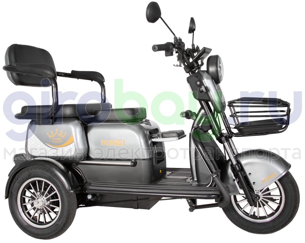 Электроскутер IKINGI SIBTRIKE 1000W (60V/25Ah) - Серый фото №2