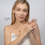 Серьги «Скорпионы» с английским замком из красного золота с гранатами