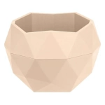 Кашпо для цветов пластиковое 0,17л d-9,5см «Топаз» Кремовый