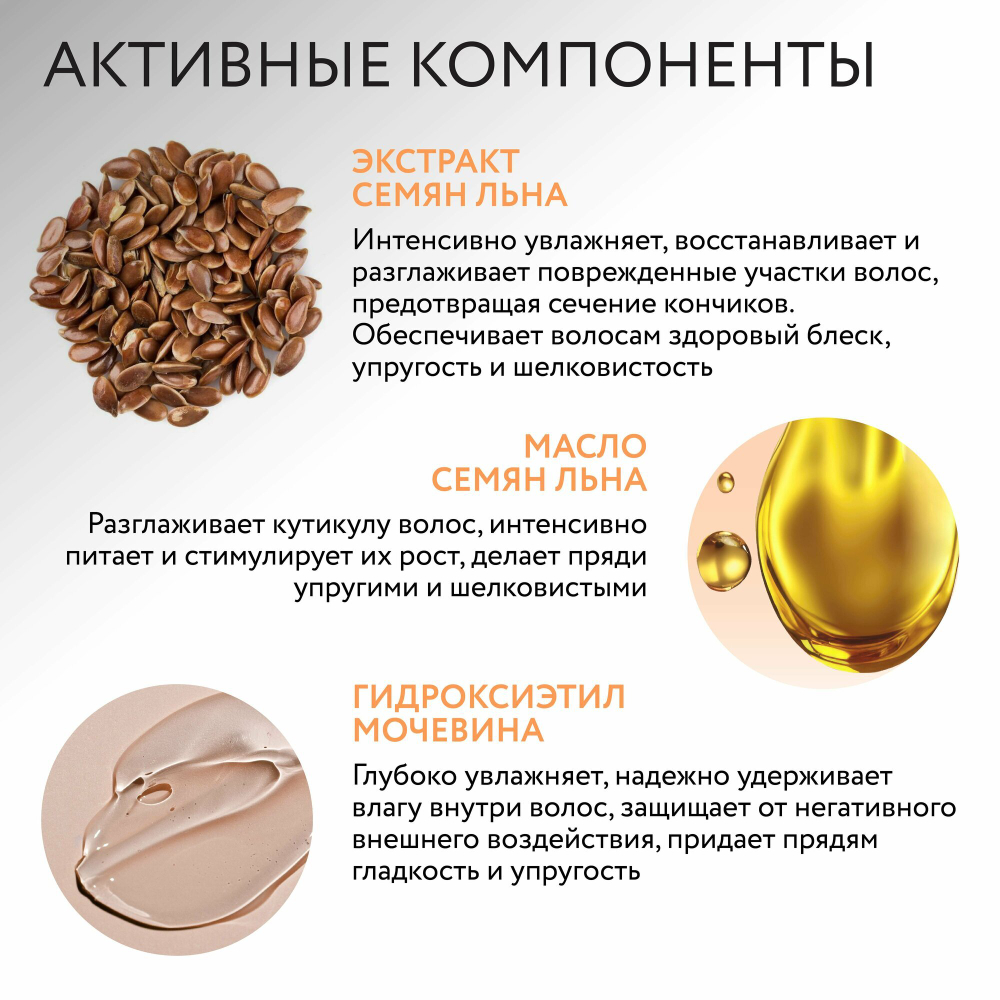 OLLIN PROFESSIONAL SALON BEAUTY Бальзам для волос с маслом семян льна 1000мл
