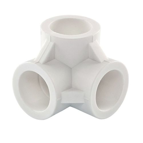 Тройник полипропиленовый 25 мм двухплоскостной TEBO