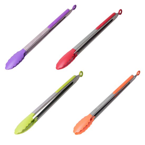 Щипцы нейлоновые 35,5 см Kamille KM-7516 с ручками из нержавеющей стали