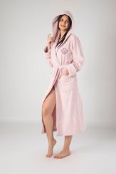Халат женский махровый с капюшоном Amelia 4005  NUSA