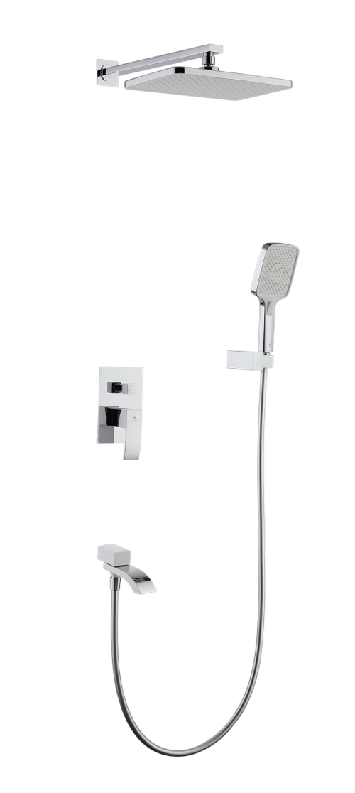 44165-F Смеситель встраиваемый для душа с 3-функ. (Белый/Хром) GANZER (6/1шт)