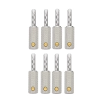 Wireworld Set of 8 Uni-Term Silver Bananas w/Sockets, коннектор "банан", посереб., 8шт. (BANSUTM08)