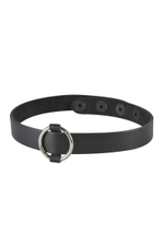 Чокер Sitabella с кольцом и перемычкой чёрный