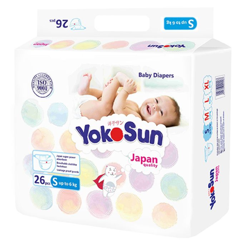 Подгузники YokoSun (до 6 кг) 26 шт