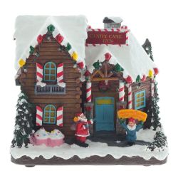 GAEM Фигурка декоративная "Рождество" (4 мелодии, подсвет, движ, 3xAA н/п, +USB), L23 W16,5 H21 см