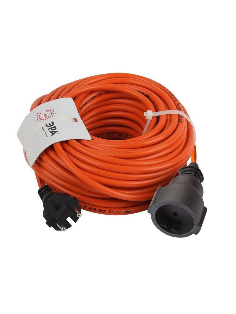 Удлинитель-шнур 1х20м без заземл. 10А IP20 UPx-1-2х1-20m ПВС 2х1 (бухта) Эра Б0046806