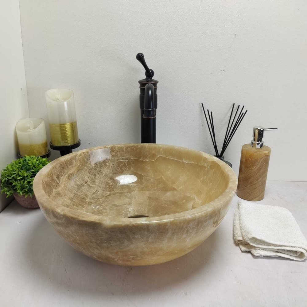 Раковина из оникса Bowl Sunset TinLip BO-60583 40*40*15