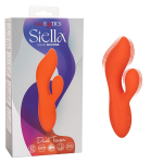 Оранжевый вибратор-кролик California Exotic Novelties Liquid Silicone Dual Teaser SE-4368-30-3