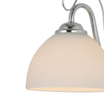 Настенный светильник 1x40Вт E27, металл/стекло, хром, белый матовый плафон