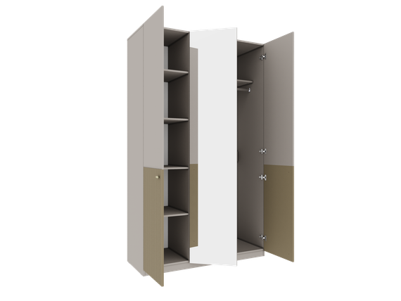 Сан-Ремо ПМ- 414.43 Шкаф комбинированный Риалит софт, Кашемир