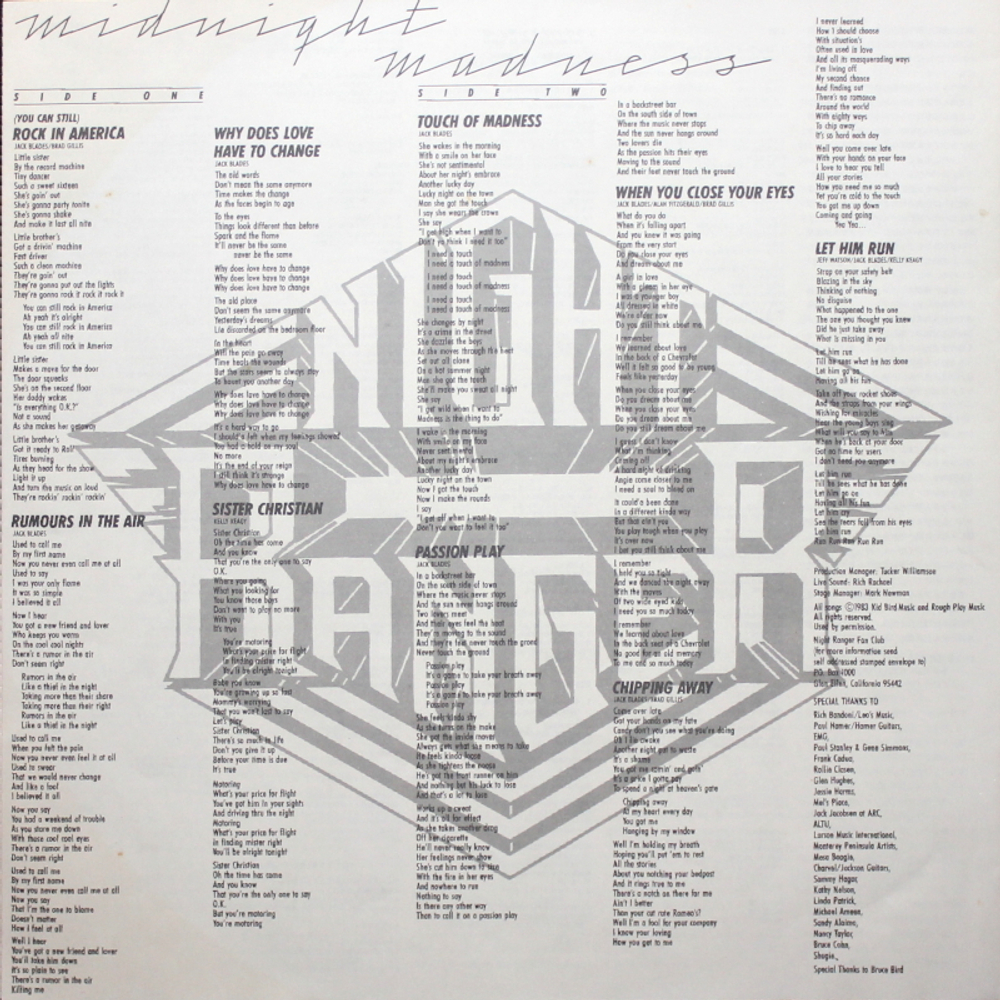 Night Ranger / Midnight Madness (LP)