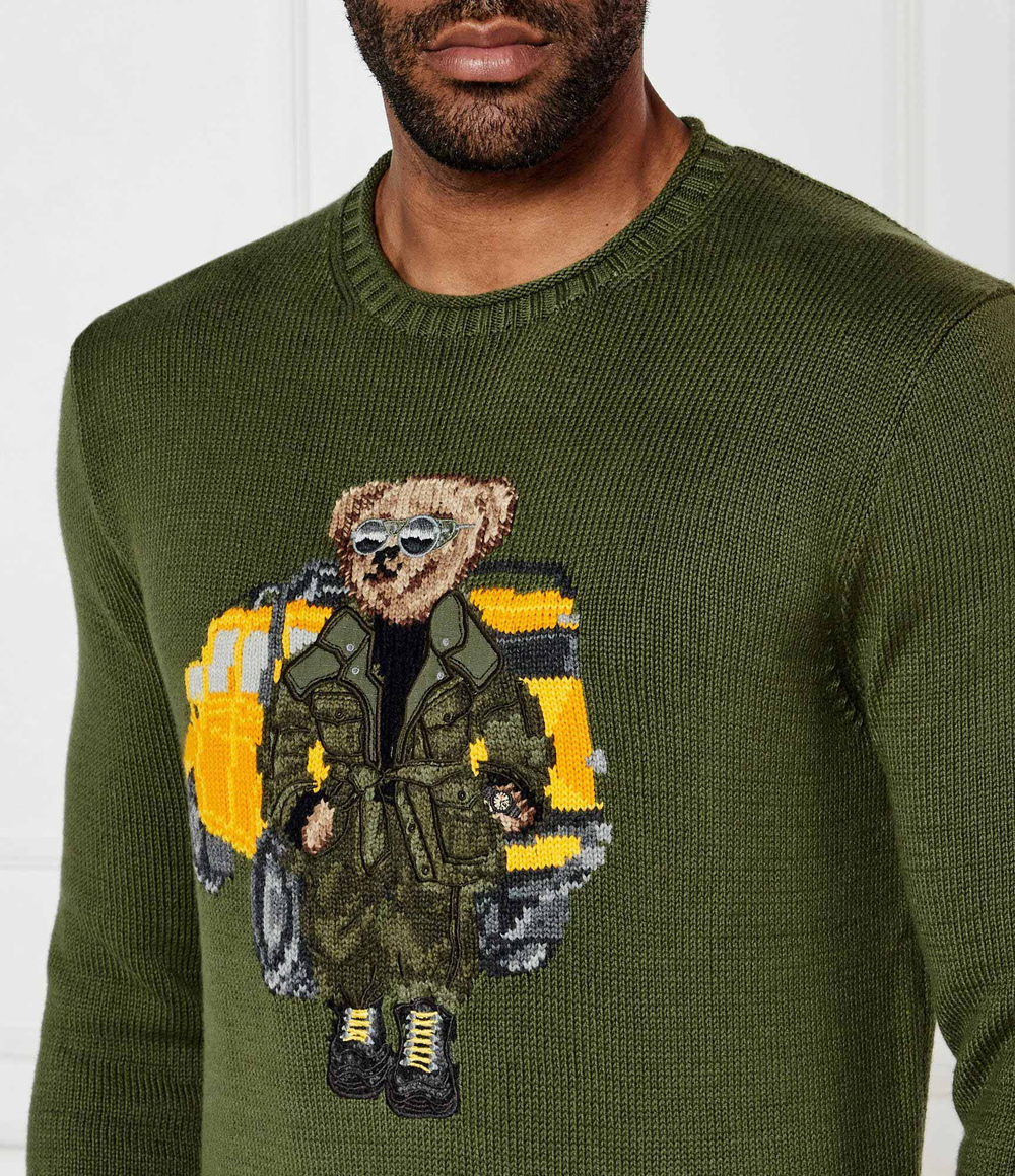Свитер POLO RALPH LAUREN - оливковый(710959186)