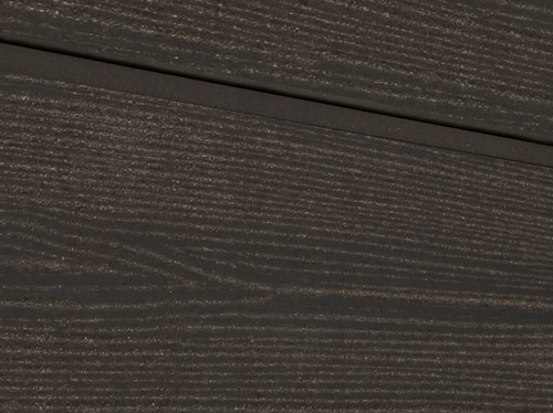 Cайдинг  из ДПК. Sorbus Радиальный распил. Цвет темно-коричневый.