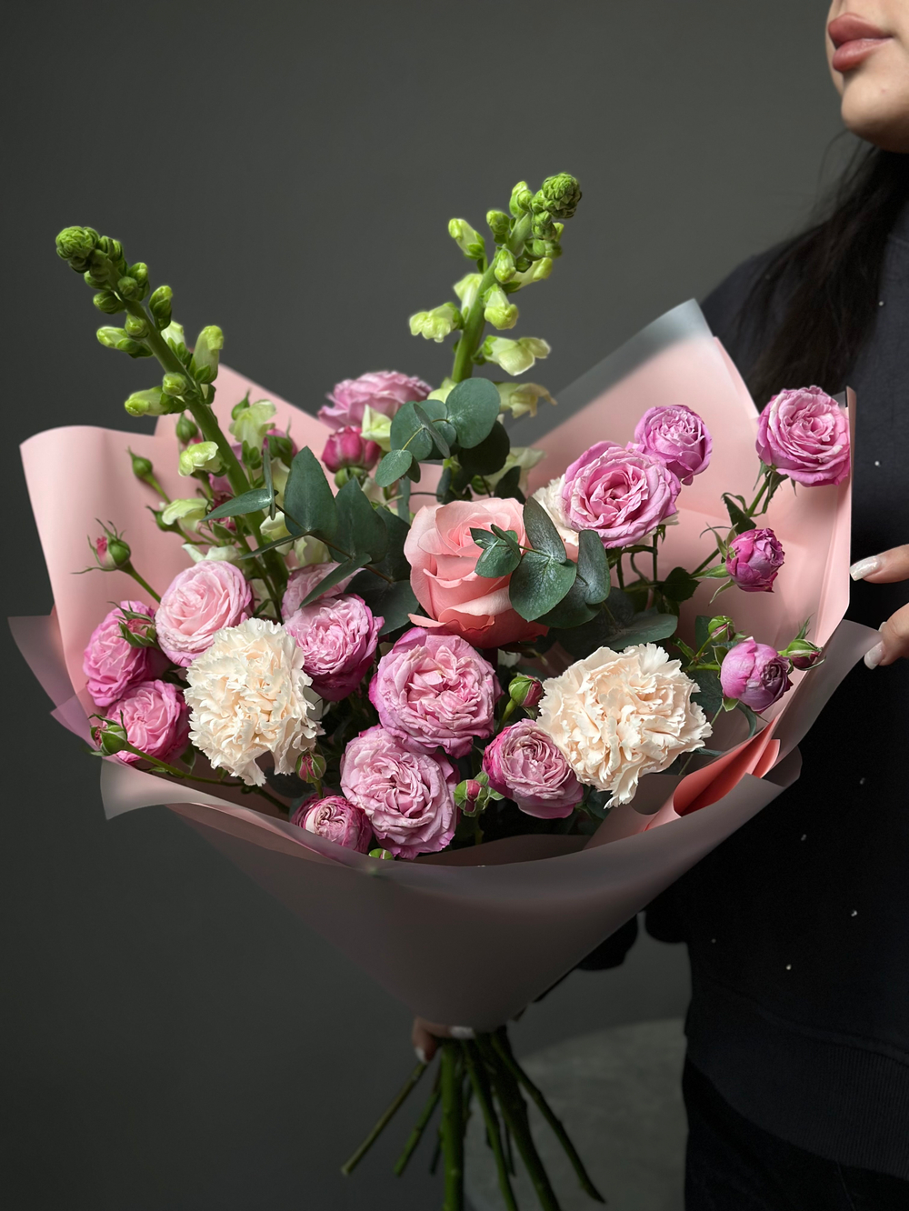 Сборный букет «Розовое волшебство»