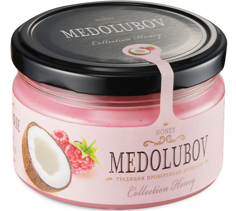 Медовое суфле Медолюбов Малина с кокосом 250мл