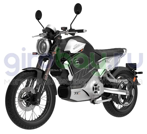 Электромотоцикл WHITE SIBERIA SUPER SOCO TC MAX (Черный-Серебро) фото №1