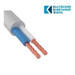 Электрический провод ПВС 2 x 1.5 мм, ККЗ, цвет белый, 10 метров