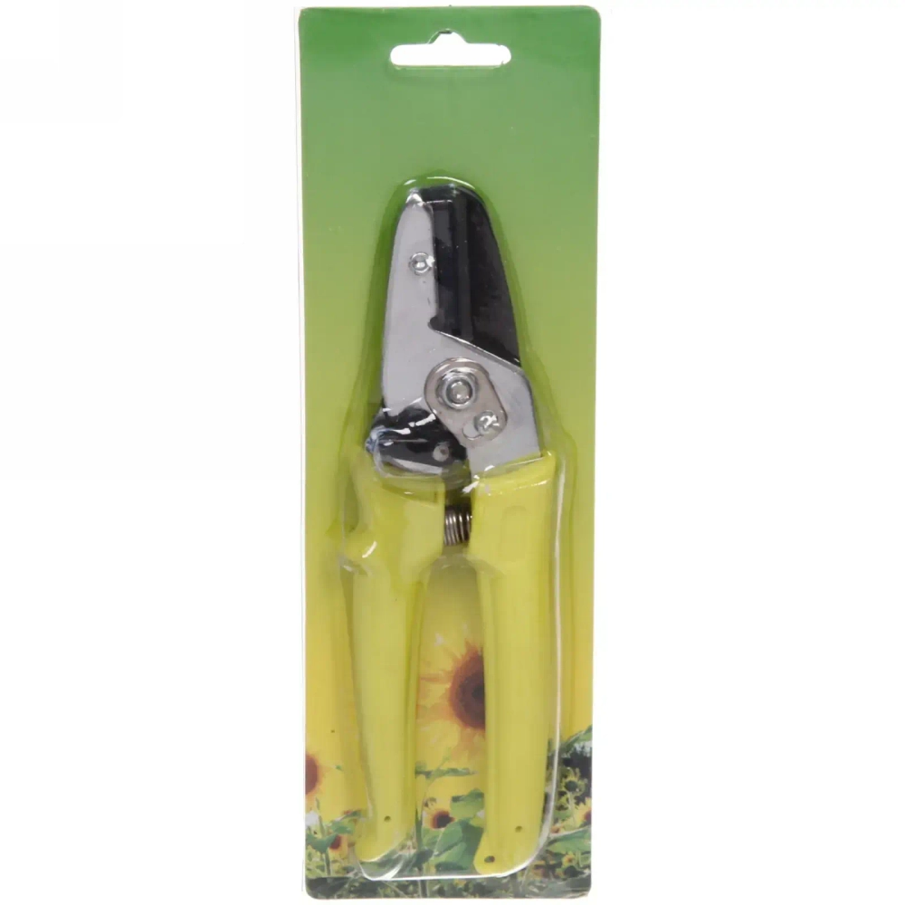 Секатор контактный 7» (18,5см) «Ракета» с наковальней, пластиковые ручки ДоброСад