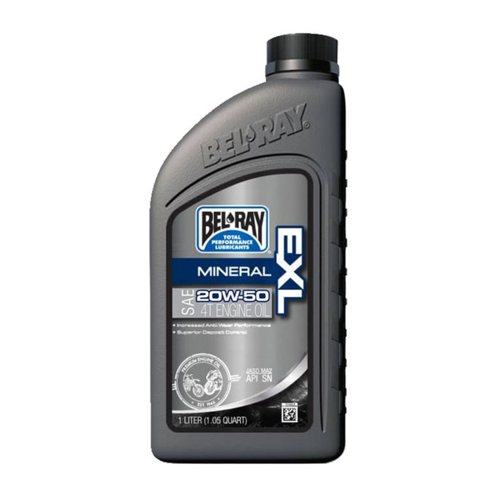 Bel-Ray EXL mineral 4T engine oil 20W-50. 1L