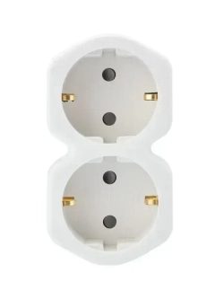 Двойник электрический, 16 А с заземлением и защитными шторками REXANT