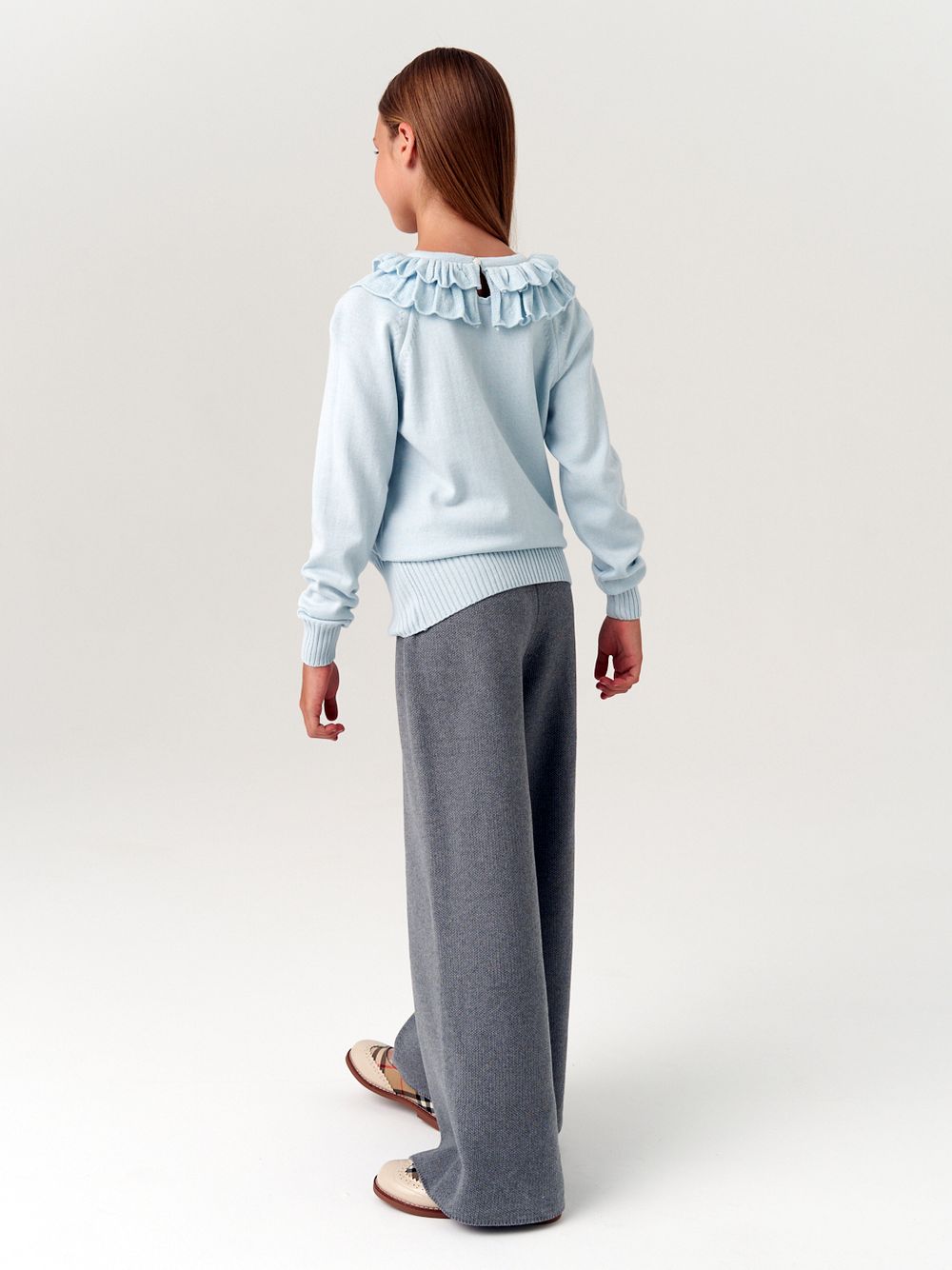 Джемпер школьный для девочки AT997  голубой