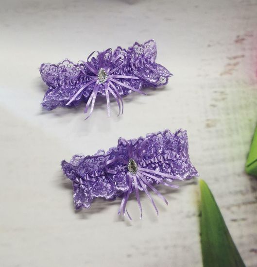 Комплект фиолетовых подвязок