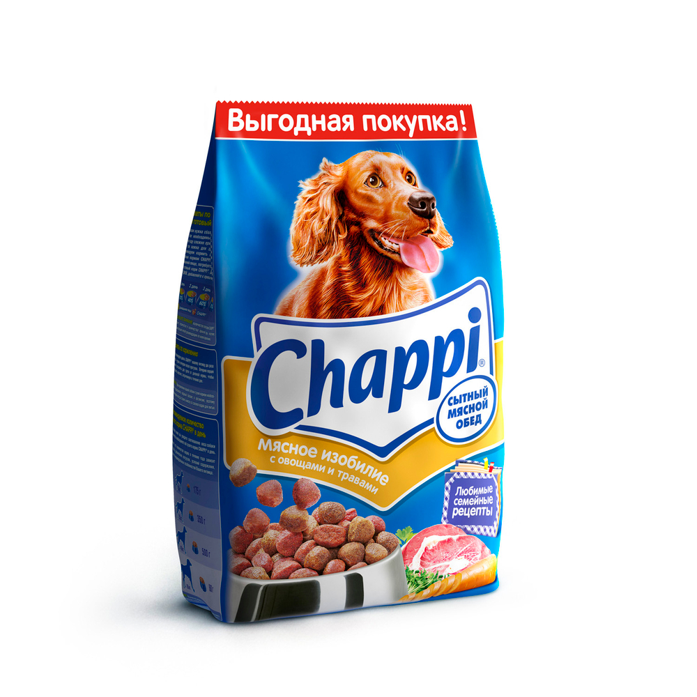 Chappi сытый мясной обед мясное изобилие 2.5 кг