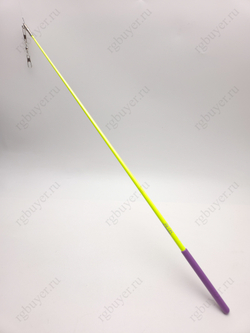 Палочка Sasaki 50 см жёлтая с фиолетовой ручкой KEYxRRK (Fluo Yellow x Lilac)