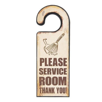 Табличка декоративная "Пожалуйста уберите комнату" 11x1x30см МДФ