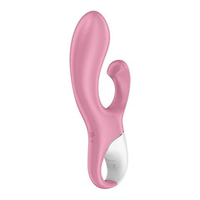 Розовый вибратор-кролик 20,4см с функцией расширения Satisfyer Air Pump Bunny 2