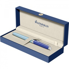 Перьевая ручка Waterman Hemisphere Colour Blocking Blue CT F сталь нержавеющая F син. черн. в подарочной коробке