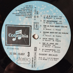 Винтажная виниловая пластинка LP Gilbert Becaud Жильбер Беко (France 1975)