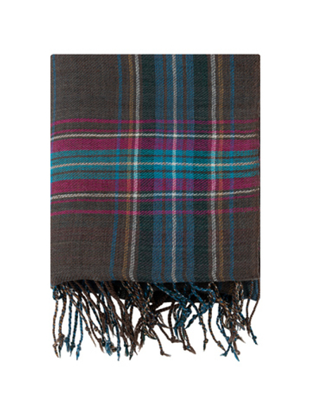 MALO Шарф  - коричневый в клетку