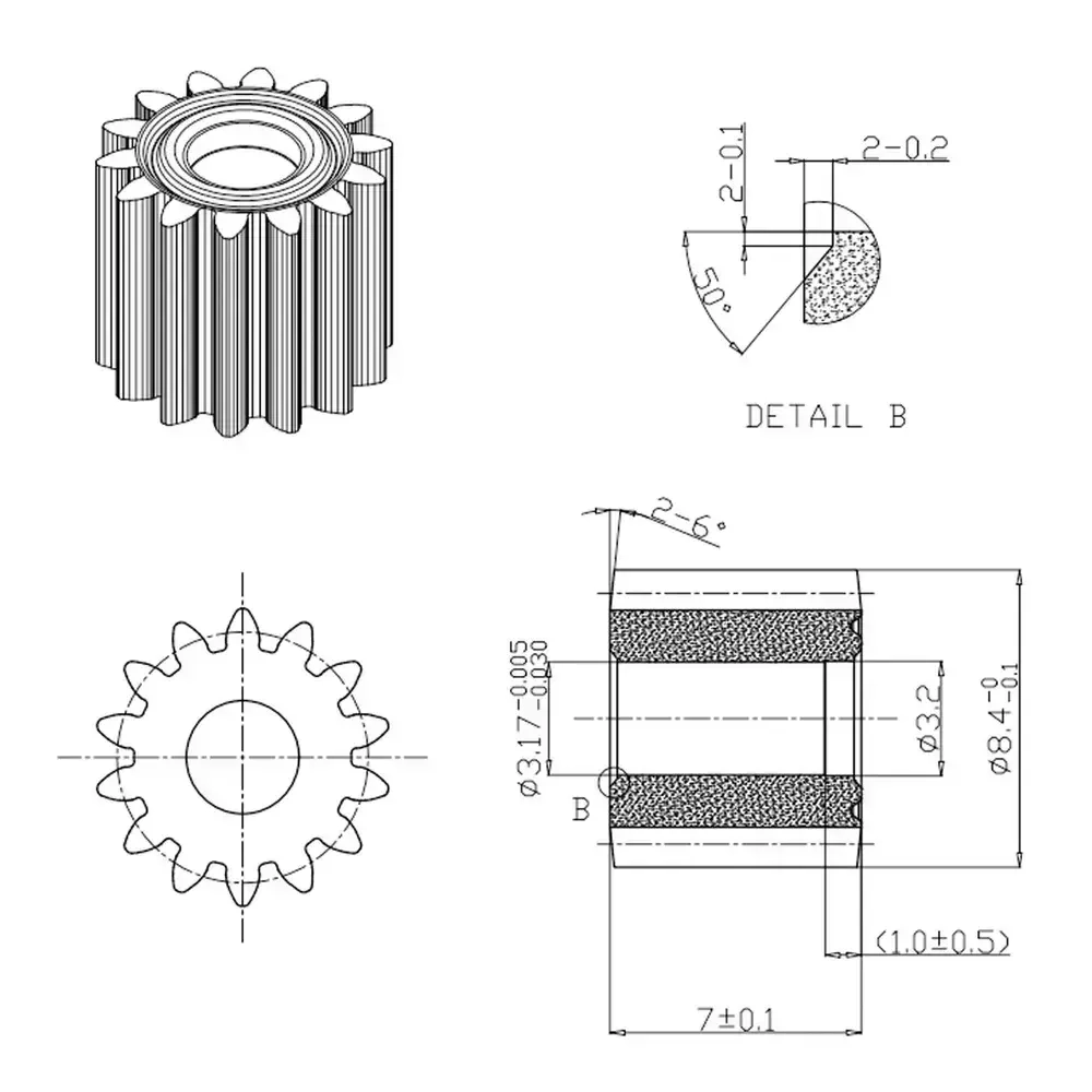 RS550 DC 21V 14 зубьев (8,2*6,8 мм) 25000RPM Электрический микромотор с для перезаряжаемой ручной пилы / электрической дрели
