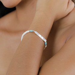 Браслет Nature Bijoux, Milos, с перламутром, окрашенным говлитом и костью, NB26.1-13-44520 (белый)