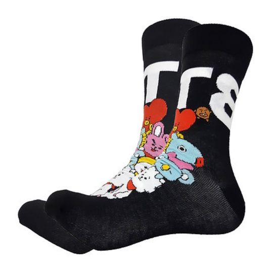 Носки BT21 Главные герои, р-р 38-44 (черный)