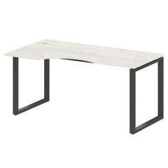 Metal System Стол криволинейный левый на О-образном м/к БО.СА-1 (L) Дуб Наварра/Металл Антрацит 1600