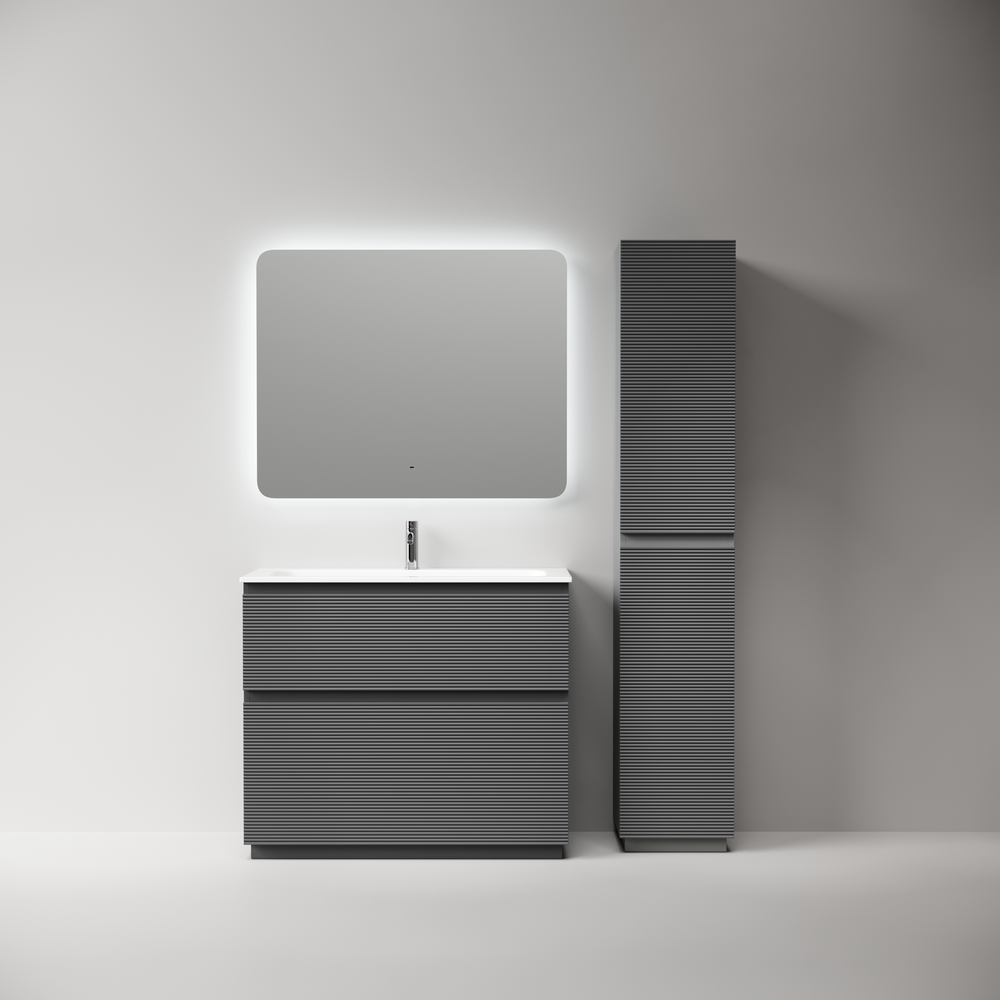 Тумба напольная Sancos Folk Floor 995х445х850, c двумя ящиками оснащенными доводчиками, Grey soft, арт.FL100FGS