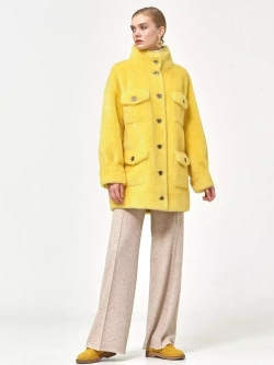 Куртка чебурашка из шерсти мериноса, желтая, SilverFox