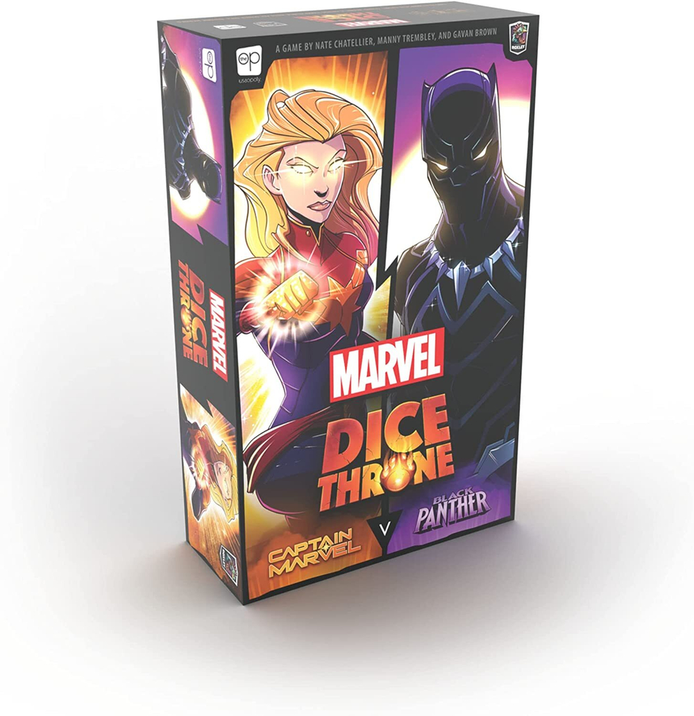 Настольная игра Dice Throne (Трон кубов). Сезон Marvel. Captain Marvel vs Black Panther
