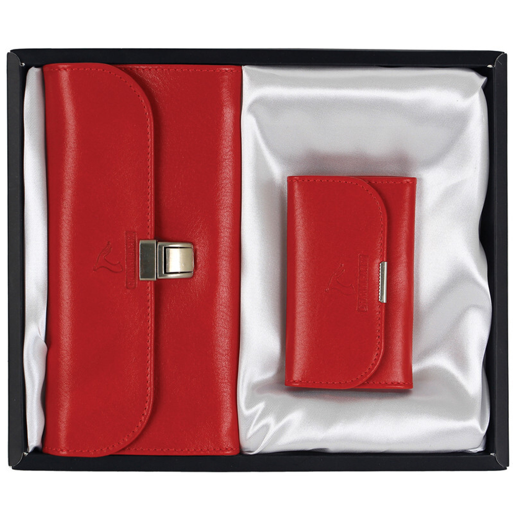 Комплект женский кошелек и ключница Barez Leather натуральная кожа Иран DS22nw 391